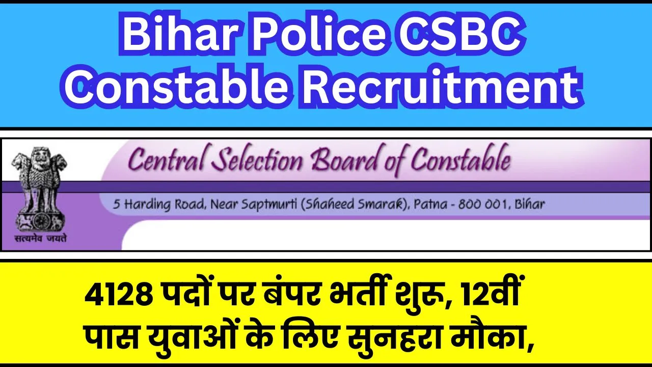 Bihar Police CSBC Constable Recruitment 2025