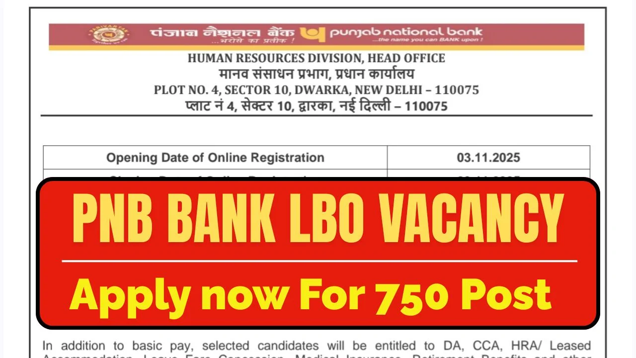 PNB Bank LBO Vacancy 2025